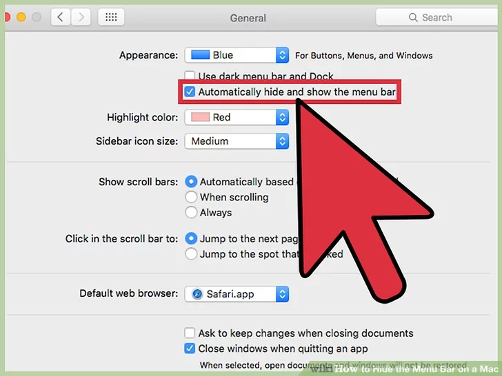 How to stop auto hide menu bar mac